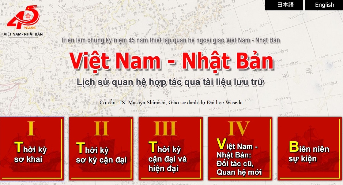 trien lam truc tuyen lich su quan he hop tac viet nam nhat ban