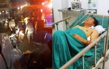 tphcm bop coi xin duong lien tuc nhung bi tan cong tai xe container dam chu xe may chet tai cho