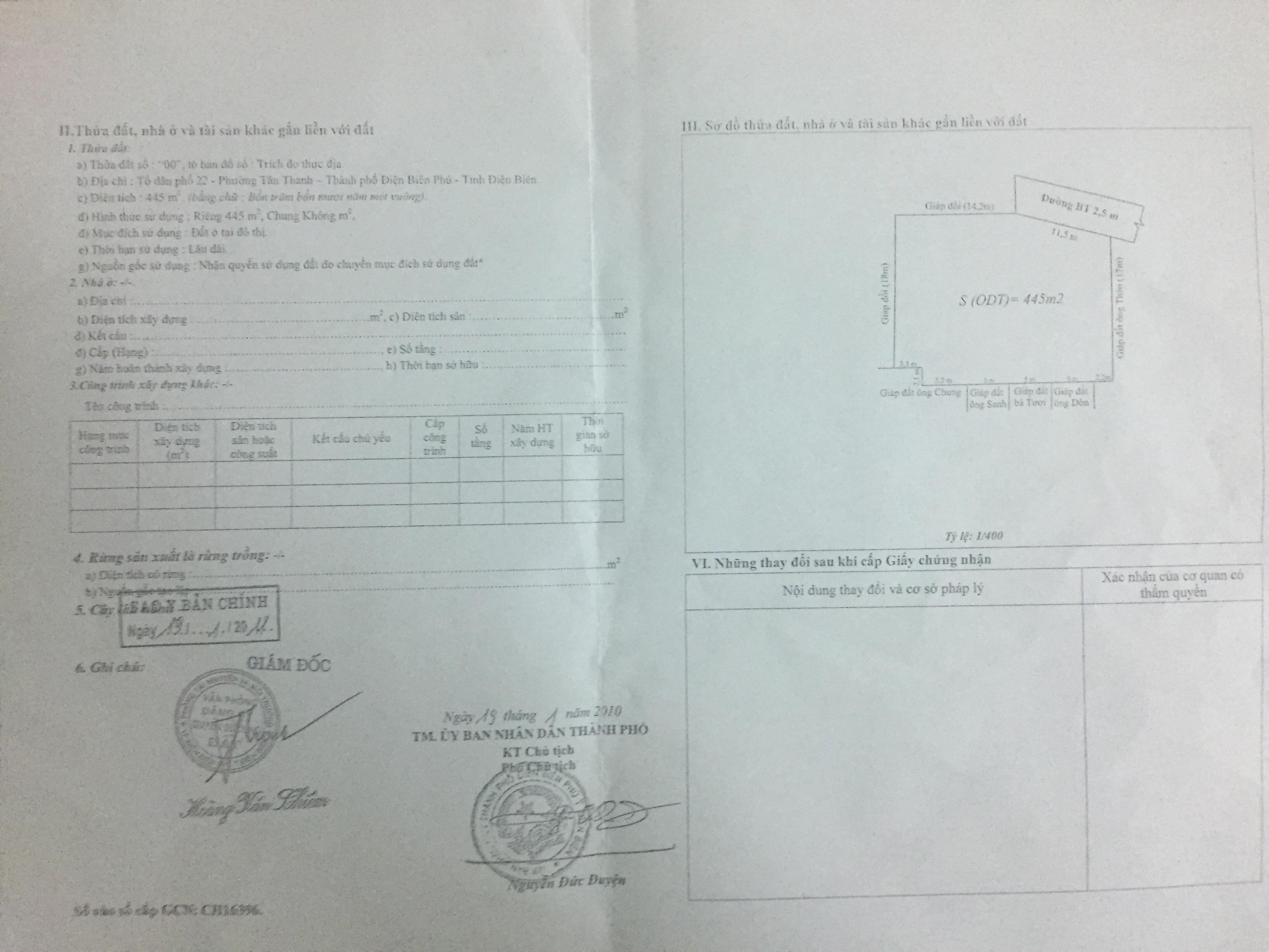 chuyen la o dien bien ung truoc giay chung nhan quyen su dung dat roi hoan thien ho so sau
