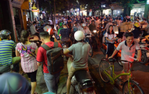 chum anh ngan ngam canh xe may co chay nguoc chieu gio cao diem khien nhieu tuyen duong o ha noi un tac khong loi ra