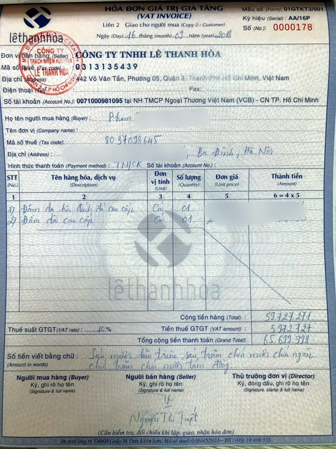 vu ntk le thanh hoa chi duoc den 320000 dong khi mat goi hang hon 65 trieu lam the nao de duoc boi thuong dung gia tri tai san bi mat