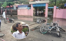 hieu truong truong noi xay ra vu day dien dut khien 6 hoc sinh thuong vong troi da tanh mua va co phu huynh den don nen moi cho cac em ra ve