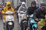 bac bo don khong khi lanh voi mua rao va giong rai rac