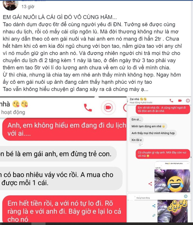 chua co luong con dan ca em gai mua di du lich chang trai bat ban gai bao ca chuc trieu