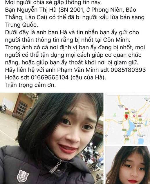 co gai 17 tuoi gui dinh vi tu trung quoc bao tin bi bat coc