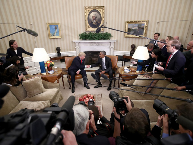nhung buc anh cho cuoc gap mat ky quac giua ong obama va trump