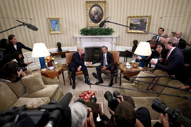 nhung buc anh cho cuoc gap mat ky quac giua ong obama va trump