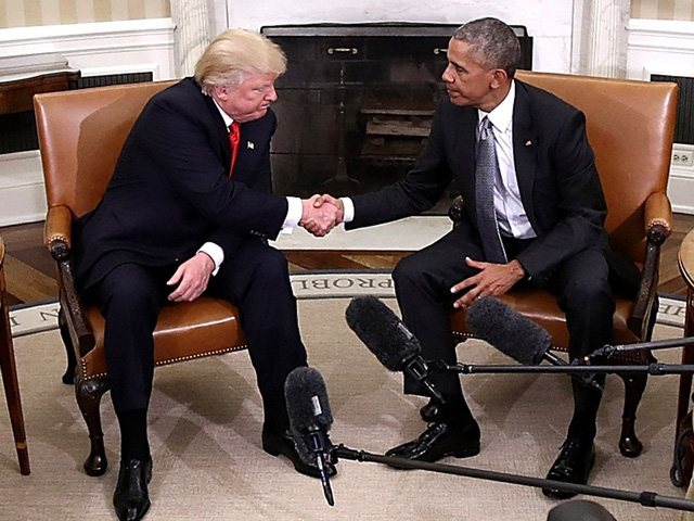 nhung buc anh cho cuoc gap mat ky quac giua ong obama va trump