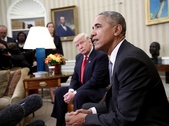 nhung buc anh cho cuoc gap mat ky quac giua ong obama va trump