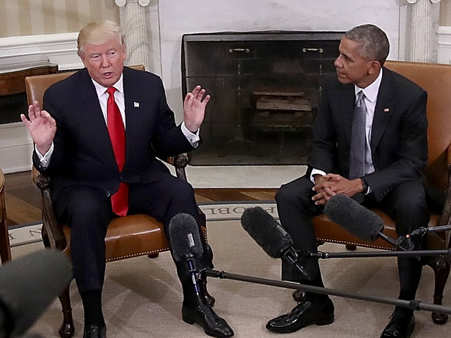 nhung buc anh cho cuoc gap mat ky quac giua ong obama va trump