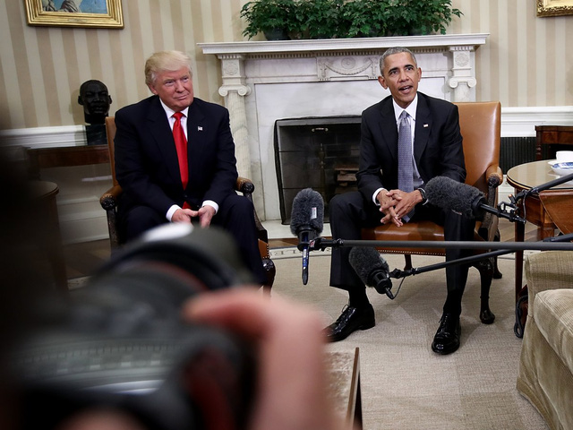 nhung buc anh cho cuoc gap mat ky quac giua ong obama va trump
