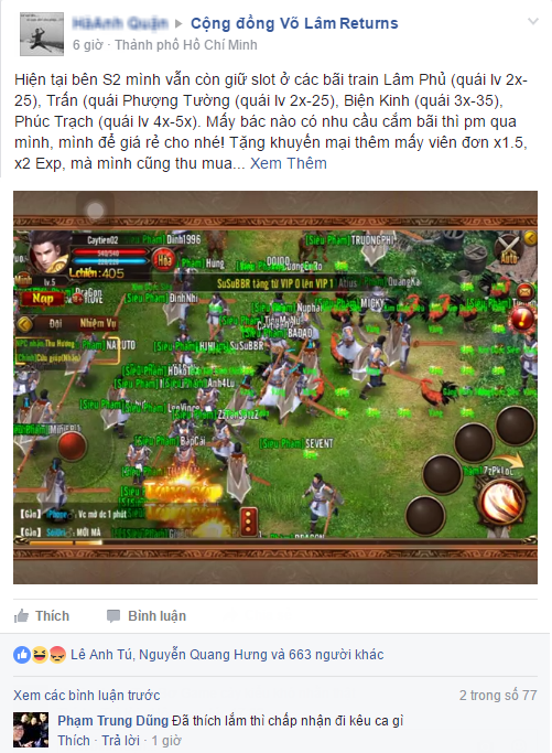 dan cay vo lam returns hua nhau tranh bai train quai voi tien tan thu