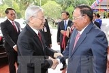 tong bi thu nguyen phu trong hoi dam voi tong bi thu lao volachith