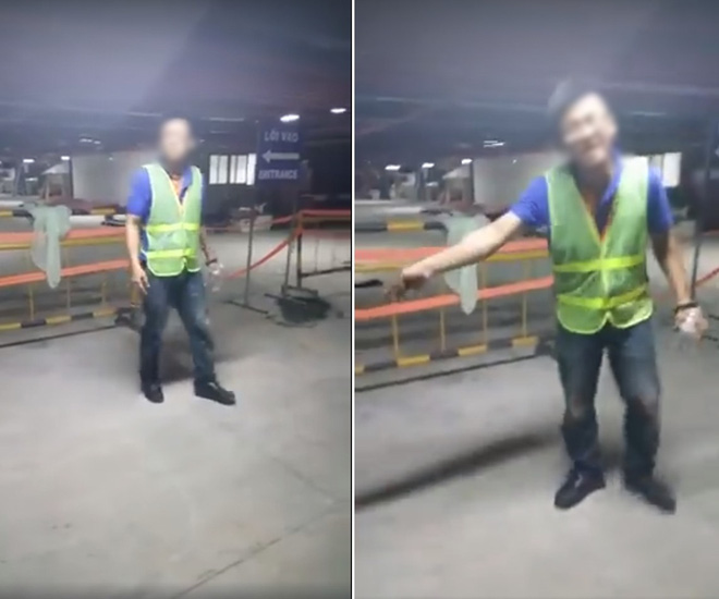 clip nhan vien bai xe san bay tan son nhat doa nat giat dien thoai khi khach thong bao mat bugi xe may