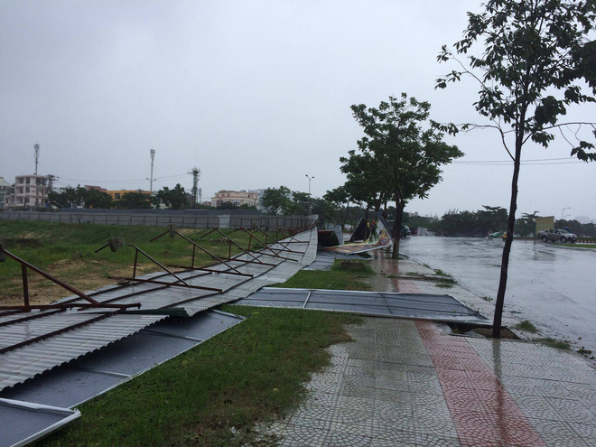 anh huong bao so 12 da nang do sap cong chao nhieu cay xanh bat goc chan ngang duong