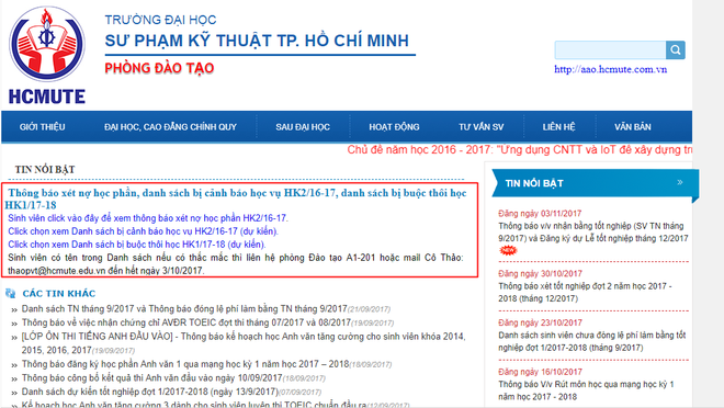 hon 600 sinh vien truong dh su pham ky thuat tphcm du kien bi canh cao buoc thoi hoc do diem kem