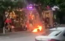 bac ninh xe dap dien dang sac dot nhien boc chay