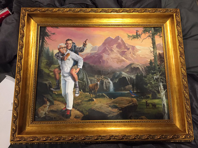 phat hien ra an y tren twitter cua kfc thanh nien sanh mom duoc hang gui tang buc tranh cuc chat