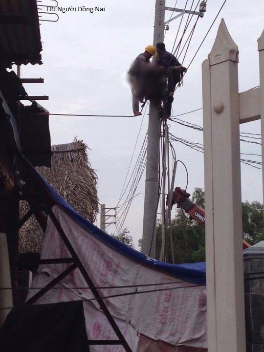 dong nai tho dien bi dien giat tu vong khi dang sua duong day