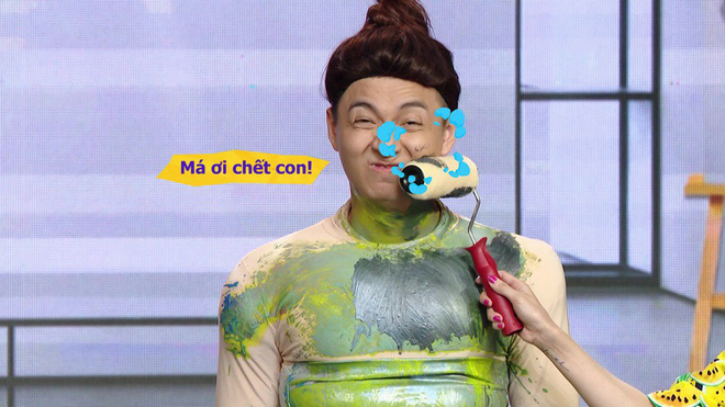 ngo kien huy gap loi rach trang phuc vi dien qua sung