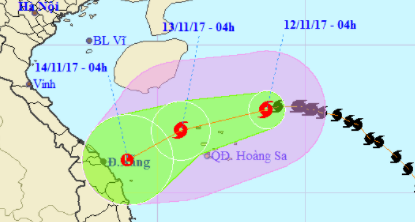 bao so 13 co kha nang suy yeu thanh ap thap nhiet doi truoc khi tien vao dat lien