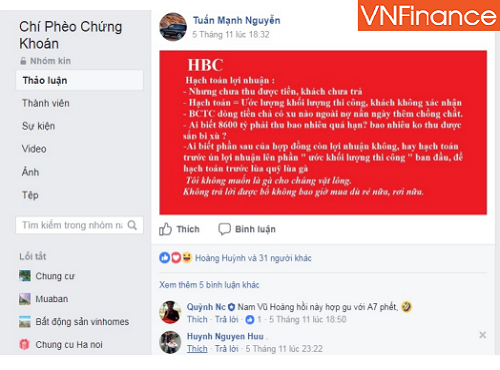 vu gia co phieu hbc giam vi tin don vi sao ke toan truong tap doan hoa binh cung len tieng