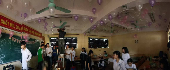 hoc sinh lam chieu va mon qua sinh nhat ky cong danh tang co giao chu nhiem