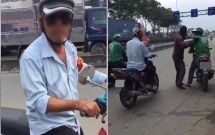 clip co gai tre bi tai xe xe om truyen thong bat di bo gan cay so vi dat grab den don