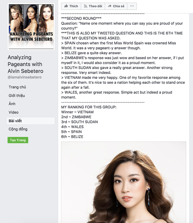 my linh duoc chuyen gia du doan chien thang vong thi thu thach doi dau o miss world