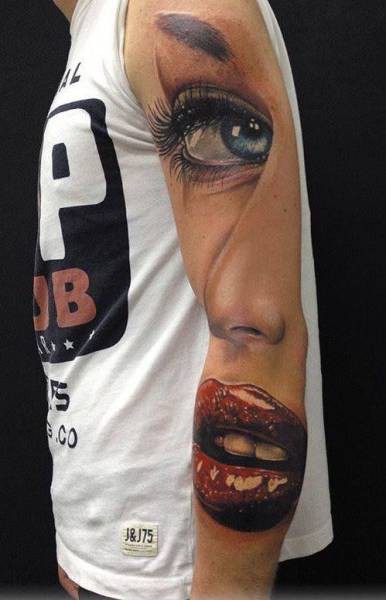 day khong phai hinh xam nua ma la nhung buc tranh 3d duoc ve tren da