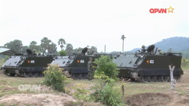 viet nam tich hop coi 100 mm cho thiet giap m113 dua phao cao xa len xe banh xich m548