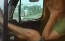 cong an xac dinh xe container do tai xe dieu khien bang chan tren cau phu my