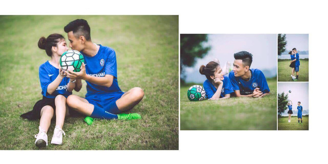 thiep cuoi cua cap doi lech 36 cm cuong chelsea gay to mo vi nhu ve xem bong da
