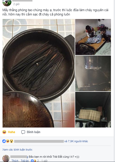 nam sinh luoc dua chay ca noi cam sac pin chay luon phong tro