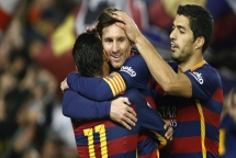 messi suarez toa sang barca dai thang 4 sao