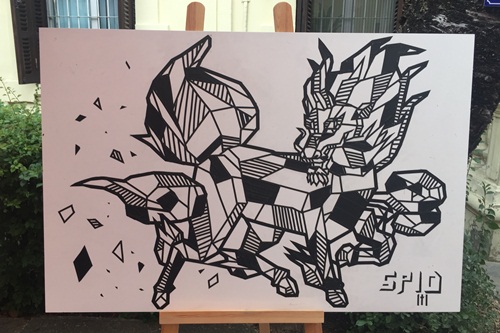 an tuong voi trien lam tranh nghe thuat bang dinh tape art