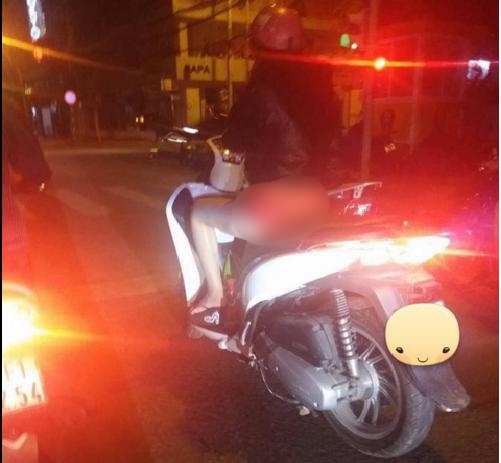 mac quan nhu khong giua troi ret co gai lam ca doan duong sung so
