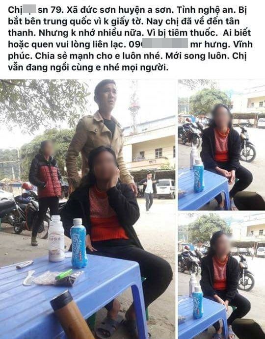 bi dua sang trung quoc nguoi phu nu duoc cuu giup va tim nguoi than nho facebook