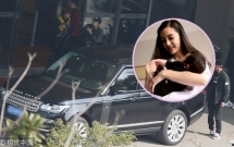 angelababy dung chan quan chat con trai de ngan paparazzi chup trom