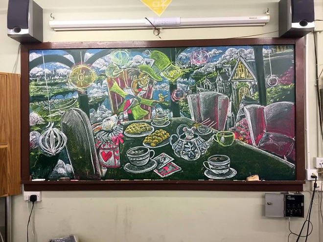 chi la ve phan cho vui nhung nhung hoc sinh nay da lam nen dieu bat ngo