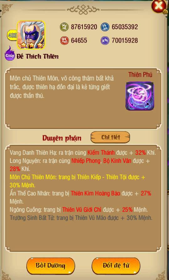 de thich thien nhan vat bat tu manh nhat trong phong van se xuat hien trong mong vo lam