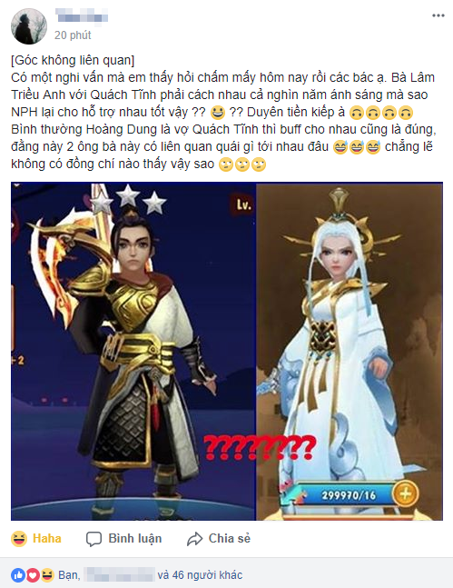 moi quan he mo am cua lam trieu anh va quach tinh trong tua game nay dang khien nhieu nguoi choi boi roi