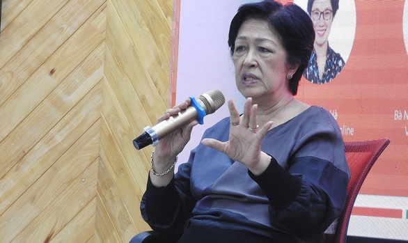 Bà  Tôn Nữ Thị Ninh, chủ tịch Quỹ Hòa bình và Phát triển TP.HCM. Ảnh: 