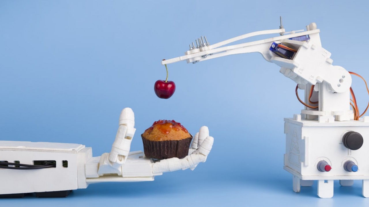 robot có khả năng nếm thức ăn giống như con người. Ảnh: University of Cambridge
