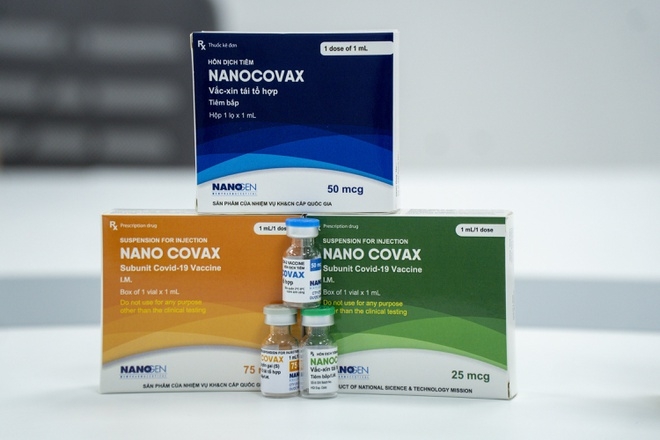 Vắc xin Nanocovax do công ty Nanogen của Việt Nam sản xuất - Ảnh: Nanogen