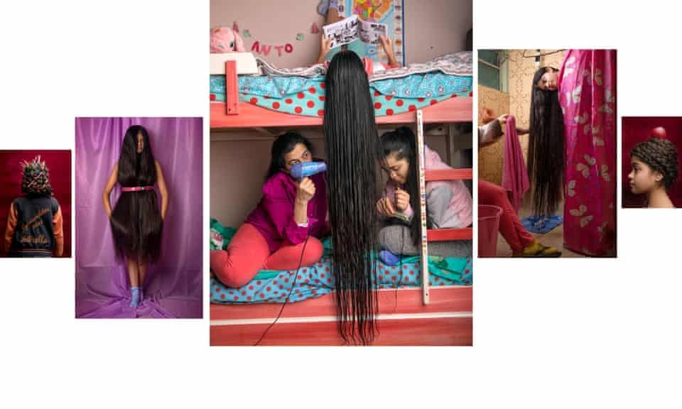 Ở Argentina, mái tóc dài của các cô gái trẻ thường được mẹ giúp chăm sóc ngay từ khi còn nhỏ