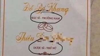 Thiệp mời đám cưới 'khoe' gia thế, chức danh bác sĩ và dược sĩ gây tranh cãi