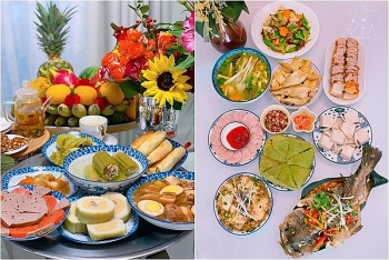 Mâm cơm mùng 1 Tết Canh Tý mong một năm ấm êm no đủ của các gia đình Việt
