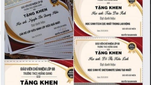 28 giấy khen với "danh hiệu" chưa từng xuất hiện trong trường học