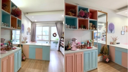 Căn bếp trong mơ tông màu pastel của cô gái "thương bếp như thương bản thân mình"